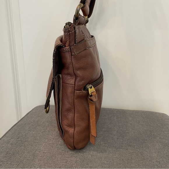 FOSSIL Morgan Traveler Leather Crossbody - Brown - Picture 6 of 13